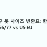 해외직구 옷 사이즈 변환표: 한국 44/55/66/77 vs US·EU