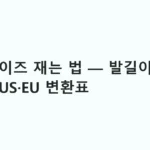 신발 사이즈 재는 법 — 발길이 mm 측정과 US·EU 변환표